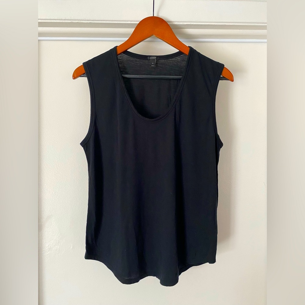 J. Crew ♠️ UNWORN Staple Black Prima Jersey Tank in SZ S